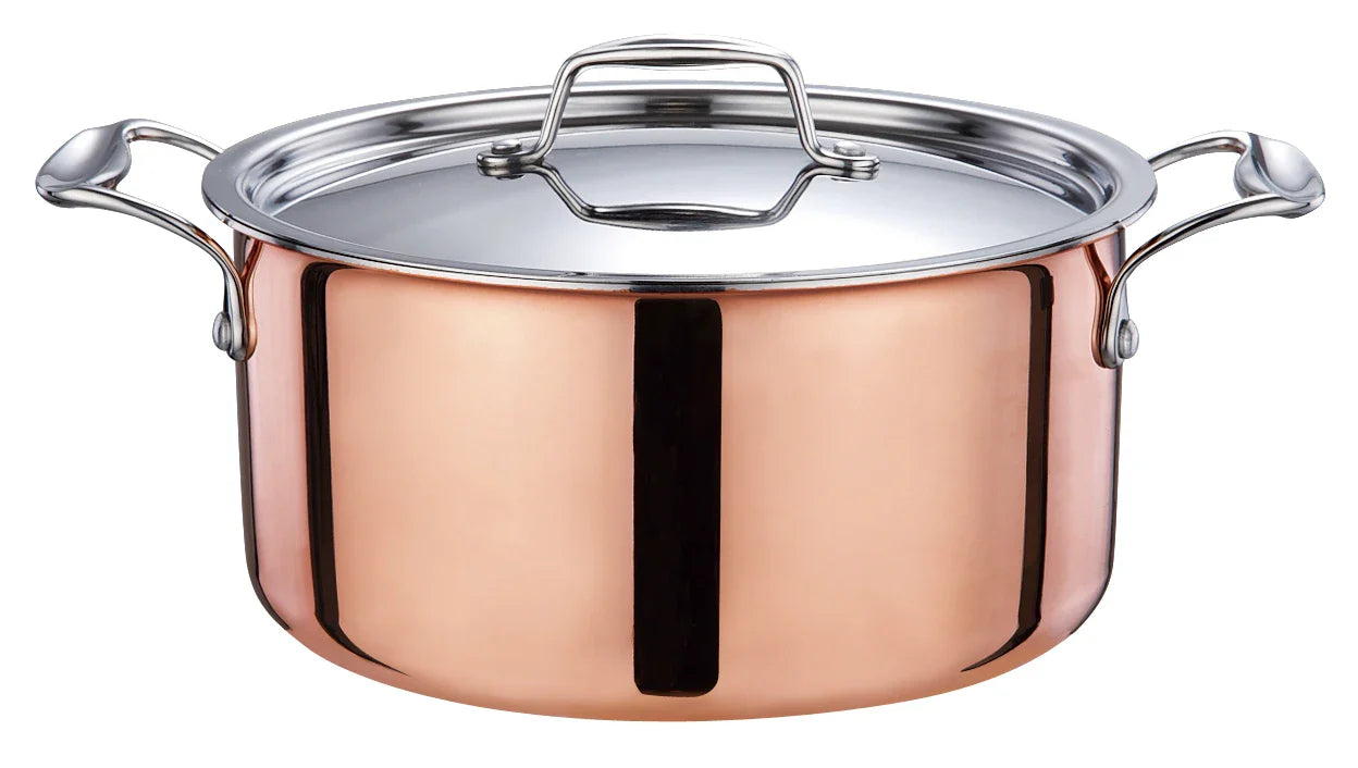 Luxury 12-Piece Triply Copper Cookware Set