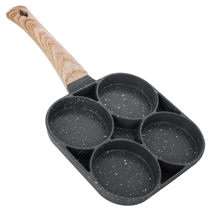 2/4-Hole Frying Pot Pan Thick Non-stick