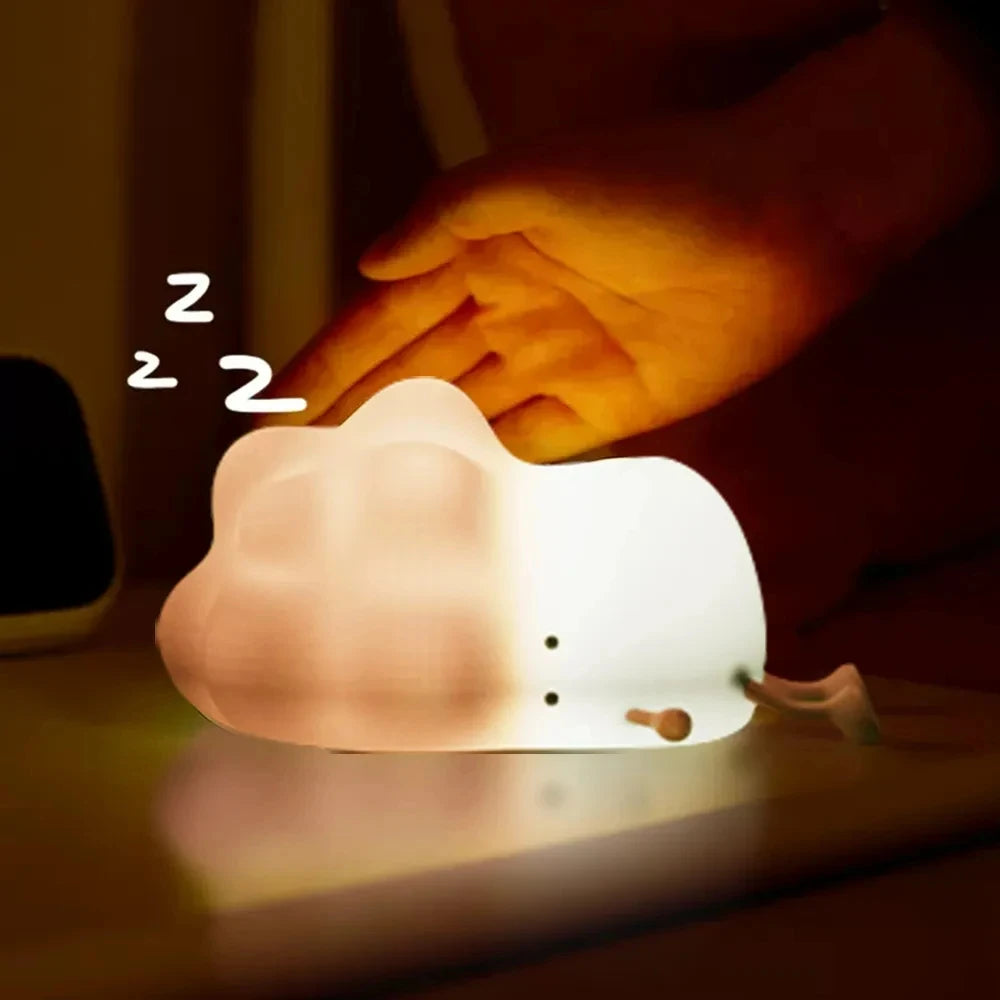 GlowPuff : A Silicone Night Light – The Perfect Soft, Rechargeable Nightlight for Kids