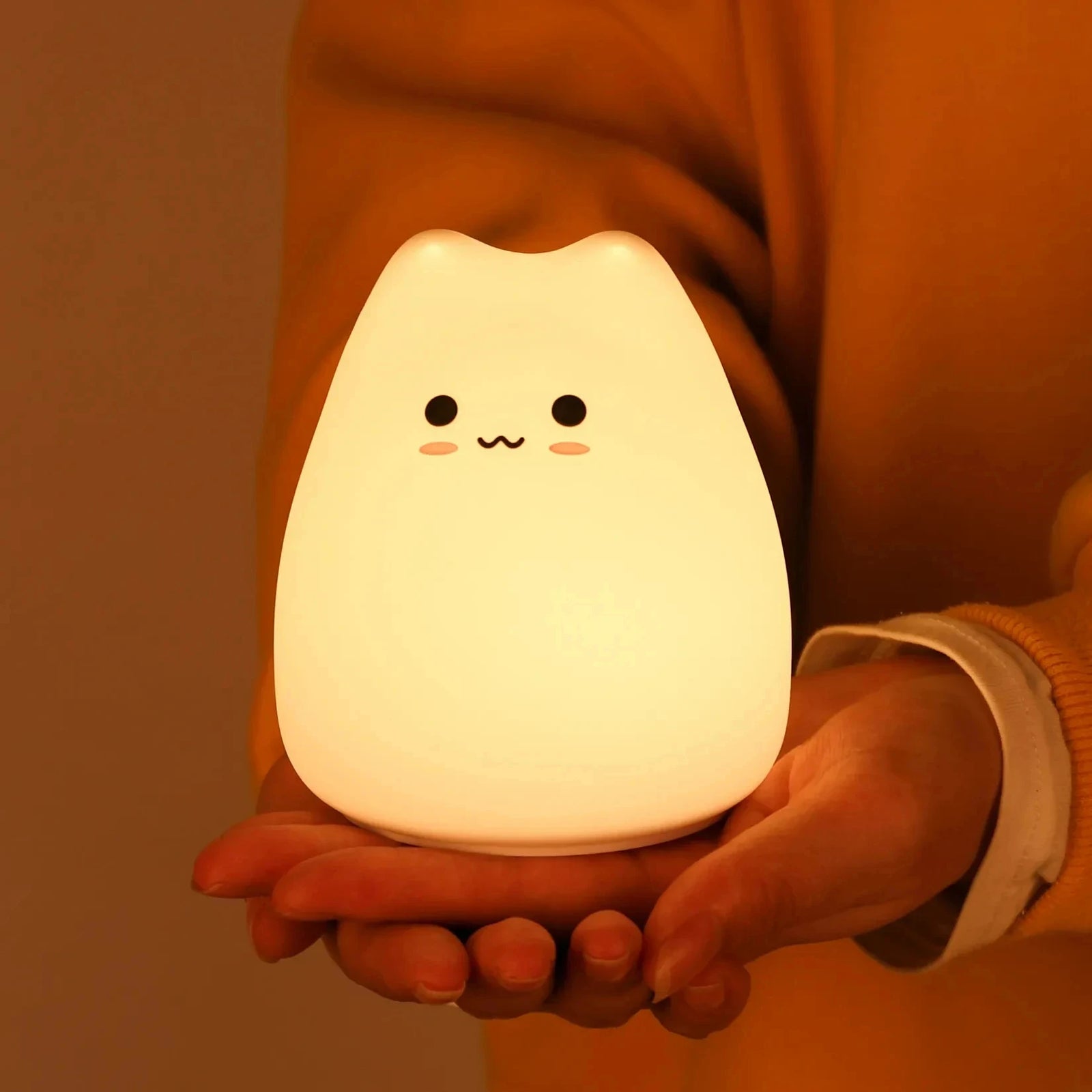 GlowPuff : A Silicone Night Light – The Perfect Soft, Rechargeable Nightlight for Kids
