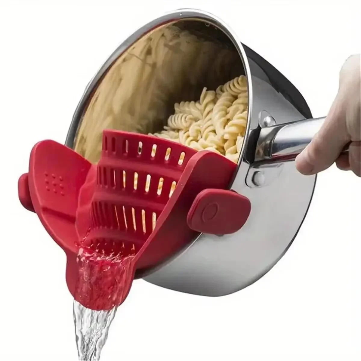 1 Pc Silicone Clip-On Strainer for Pots